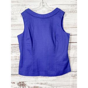 Boden Women's Bateau Neck Sleeveless Lined Martha Top Blouse Royal Blue Size 14